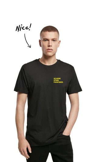 T-Shirt SCHERE STEIN PAAR BIER Bierstadter Gold Merchandise